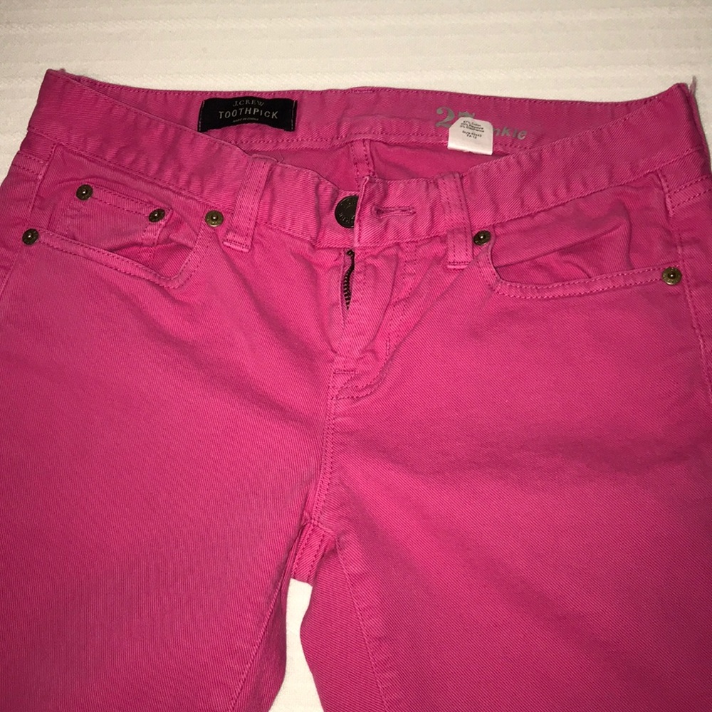 J.Crew Hot Pink Jeans - Picture 2 of 5
